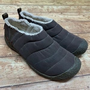 Keen Shoes Womens 9 Cush Howser Quilted Fleece Lined Brown Nylon Slip On Low Top